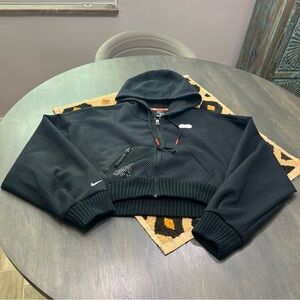 Nike Black Cropped Hoodie